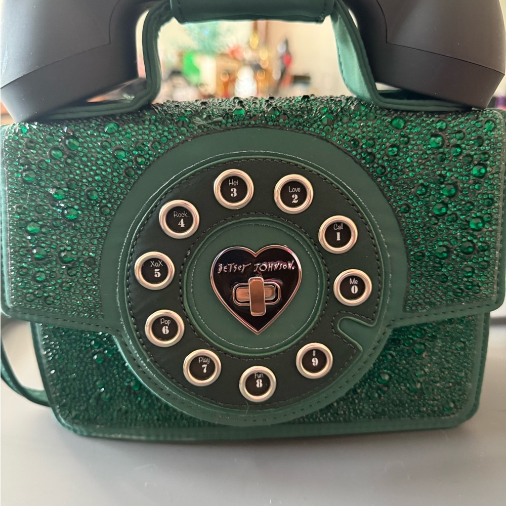 Betsey Johnson Emerald Green Phone Handbag